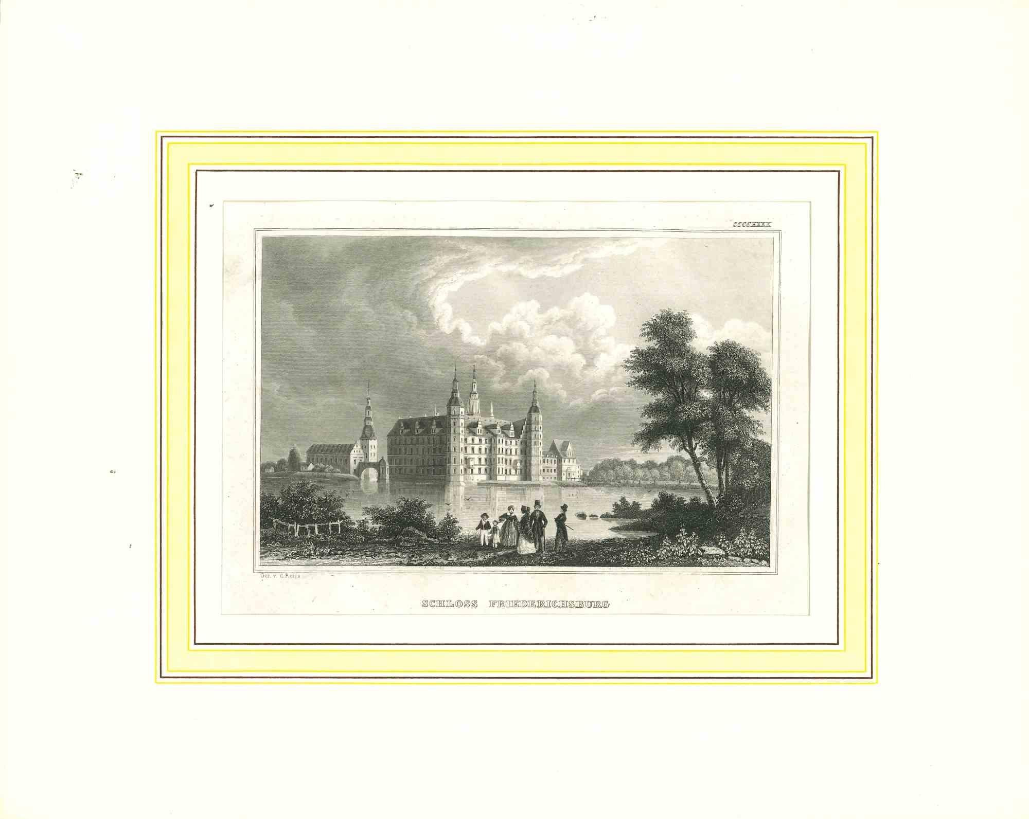 Unknown Figurative Print - Ancient of Schloss Friederichsburg - Lithograph on Paper - Early 19th Century