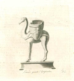 Ancient Roman Statue - Original Etching - 18th Century
