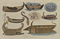Antique Ancient Ships - Lithograph - 1862