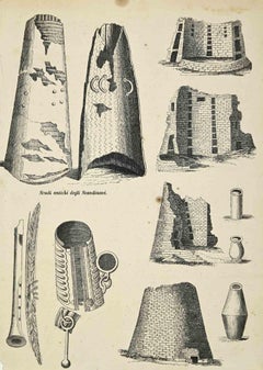 Antique Ancient Studies of the Scandinavians - Lithograph - 1862