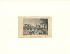 Antike Ansicht von Amstel – Originallithographie auf Papier – frühes 19. Jahrhundert