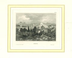 Ancient View Of Brescia - Original Lithograph on Paper - 19th Century