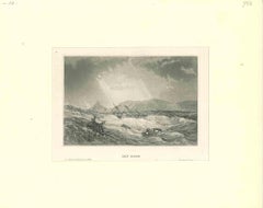 Antike Ansicht des Kapuzenhorns - Originallithographie - frühes 19. Jahrhundert