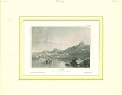 Antike Sichtweise von  Zypern – Lithographie – Mitte des 19. Jahrhunderts