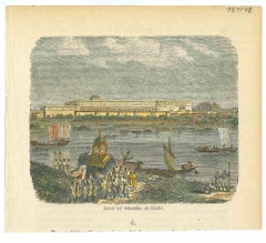 Antike Ansicht des Daulets - Originallithographie - Mitte des 19. Jahrhunderts