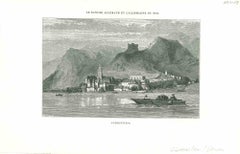 Antica veduta di Durrenstein - Litografia originale - Metà del XIX secolo