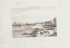 Antike Ansicht von Lyon - Originallithographie - 19. Jahrhundert