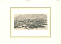 Ancient View of Melbourne - Original Lithograph - Mid-19th Century