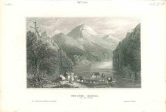 Ancient View of Obel Michel - Original Lithograph - Mid-19th Century