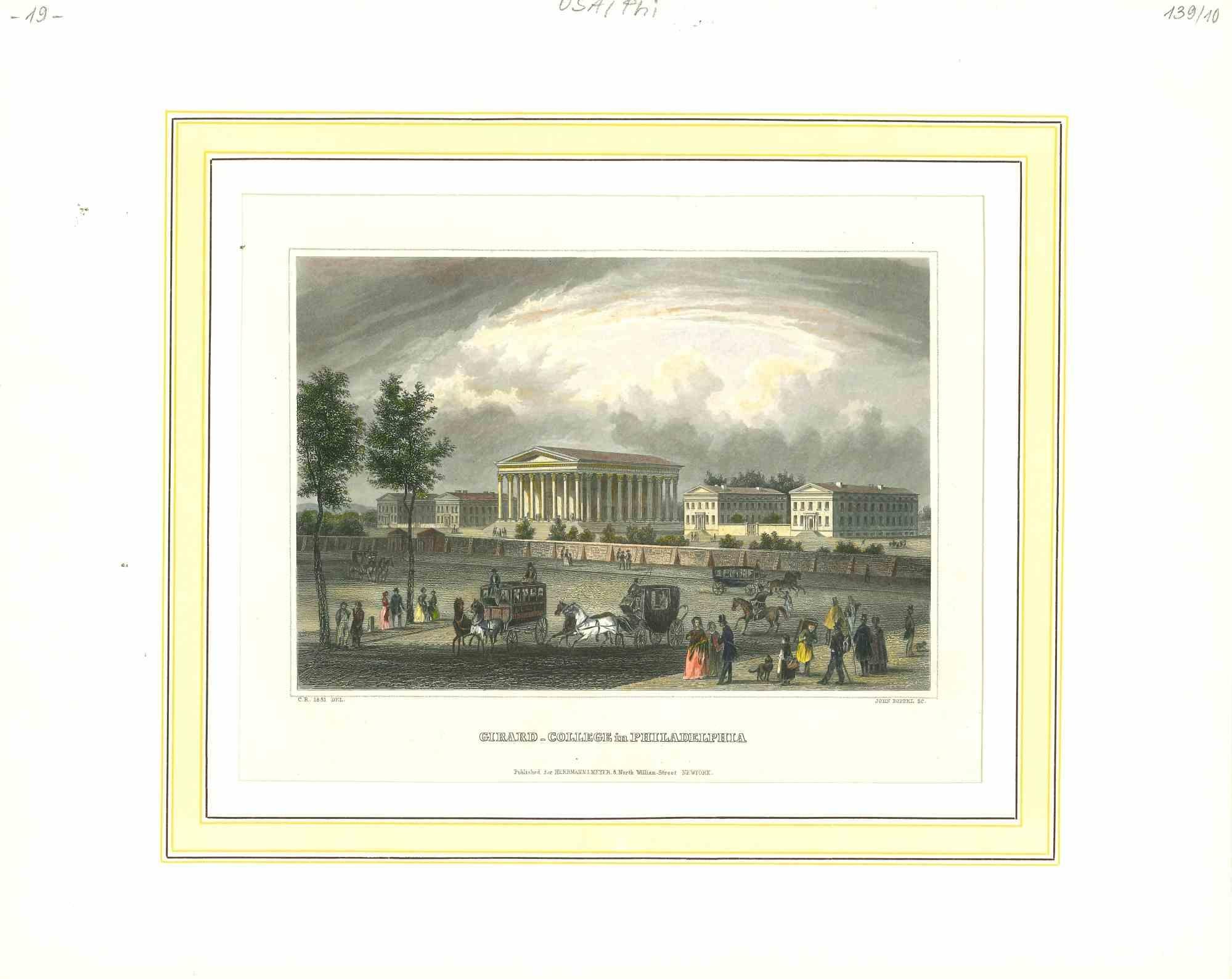 Ancient View of Philadelphia - Lithograph - Mid-19th Century