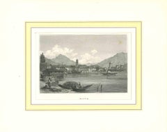 Used Ancient View of Riva - Original Lithograph - Early 19th Century