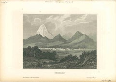 Ancient View of Teheran - Original Lithograph - Early 19th Century