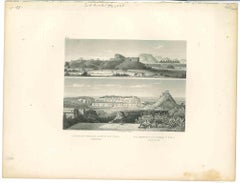 Ancient View of Uxmal - Original Lithograph - Early 19th Century
