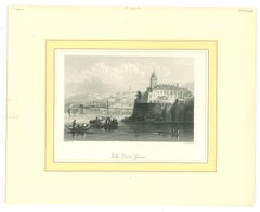 Antike Ansicht der Villa Doria, Genova –  Lithographie – Mitte des 19. Jahrhunderts