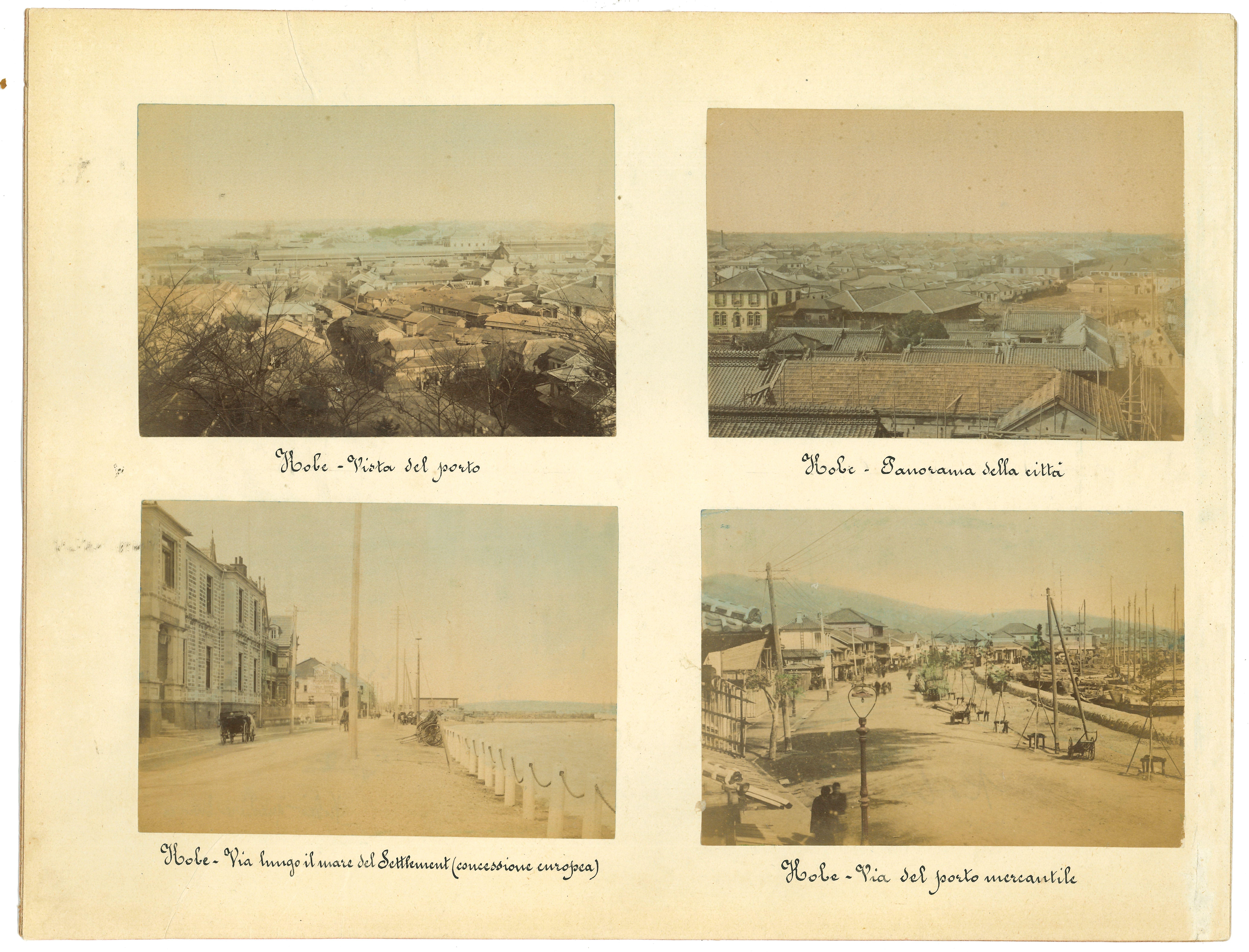 Unknown Figurative Print - Ancient Views of Kobe - Vintage Albumen Print - 1890s