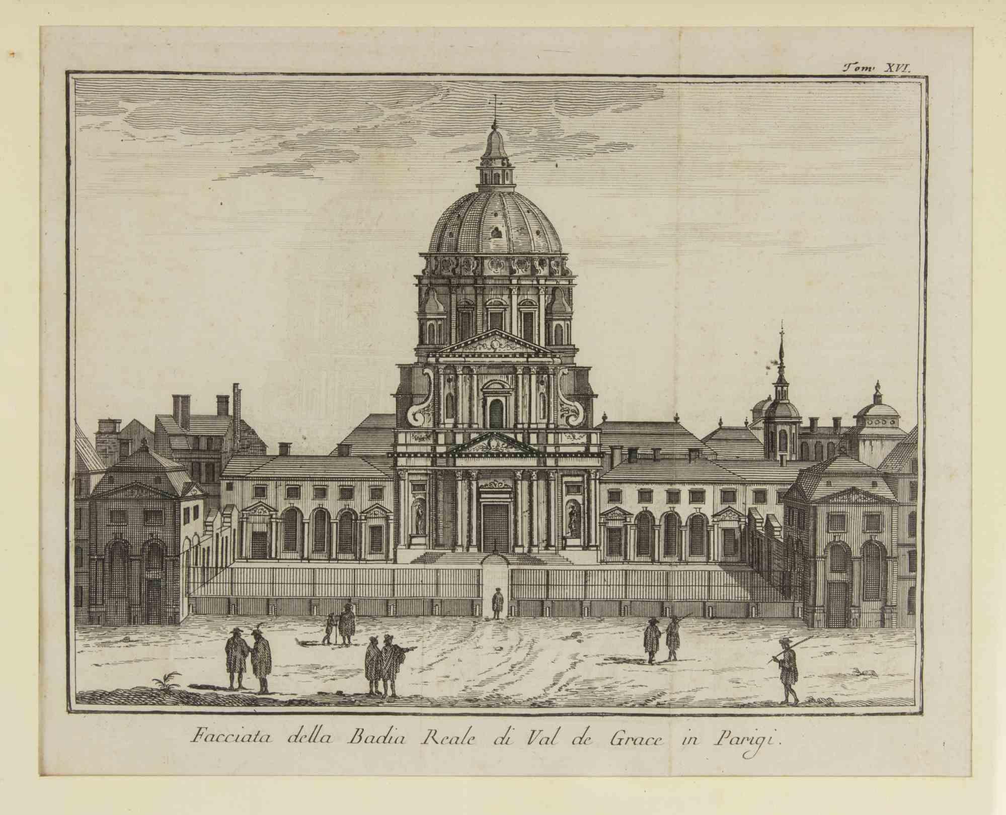 Ancient Views of Paris - Etching - 1748 For Sale 1
