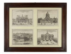 Antiche vedute di Parigi - Acquaforte - 1748