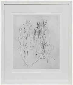 Andre Bockholdt - Modernist 20th Century Etching, Male Nude in Various Poses