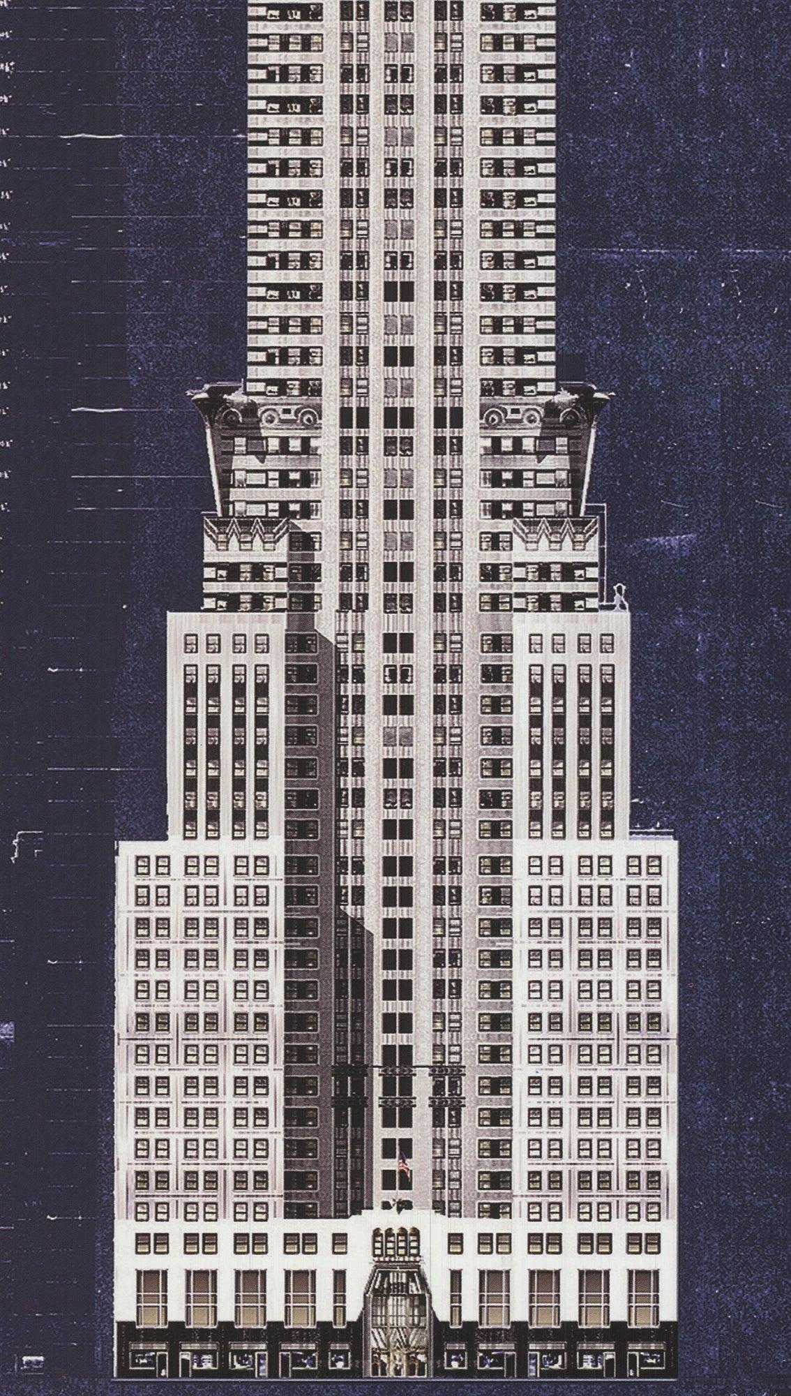 Andy Hickes 'Chrysler Building' Vintage For Sale 1