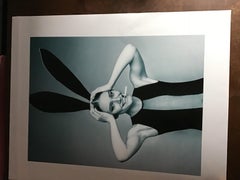 angel smoking black and white modern photo