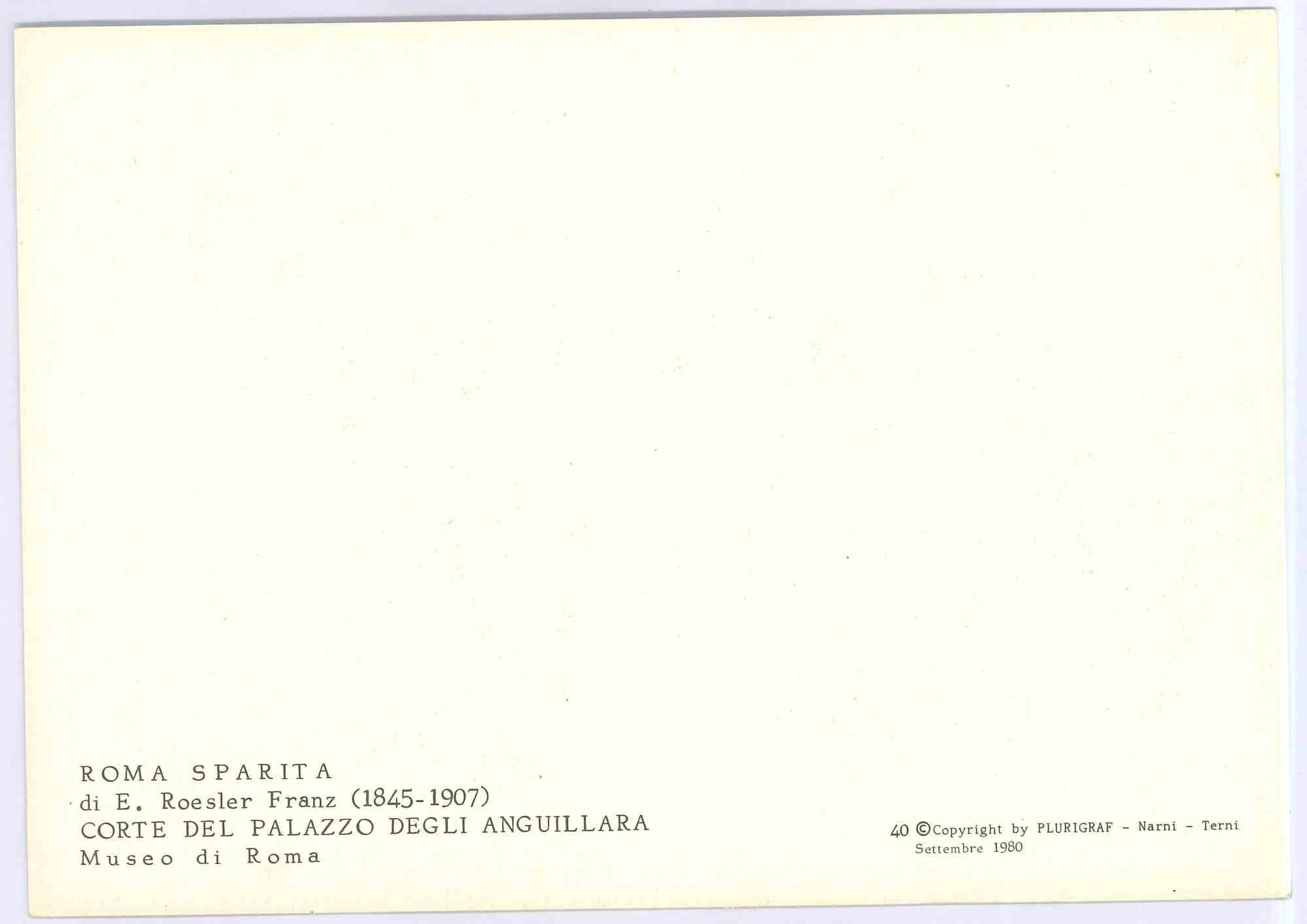 Palacio de Anguillara en Roma - Postal vintage - Años 80 - Print de Unknown
