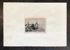 Animated landscape - Engraving 11x14 cm