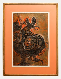 Ann Brunskill - Gravure contemporaine encadrée, Coq
