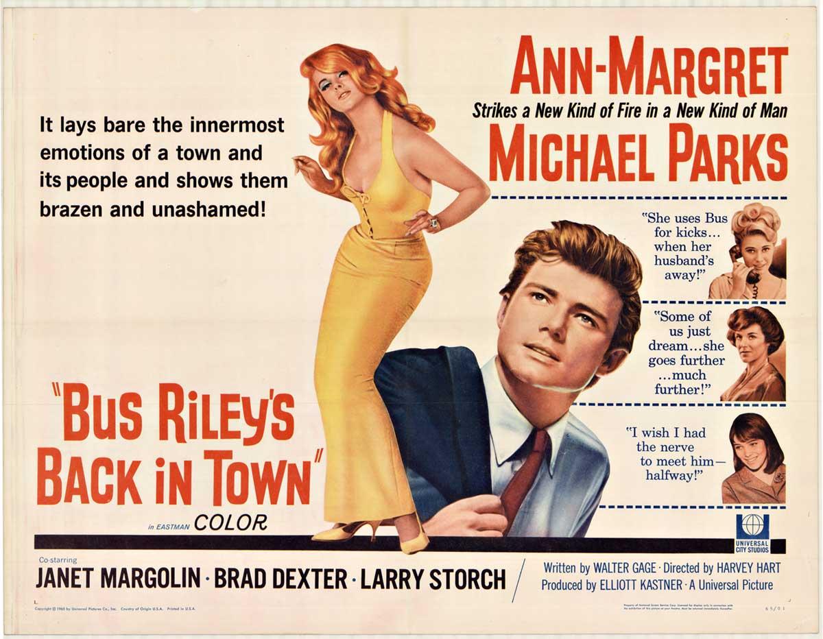 Ann-Margret in "Bus Riley's Back in Town", poster cinematografico originale d'epoca