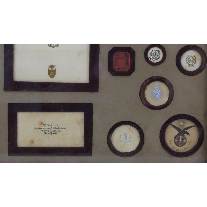 Antique Framed 19th C. Stationery & Engraving Samples Ex- Susie Hilfiger For Sale 4