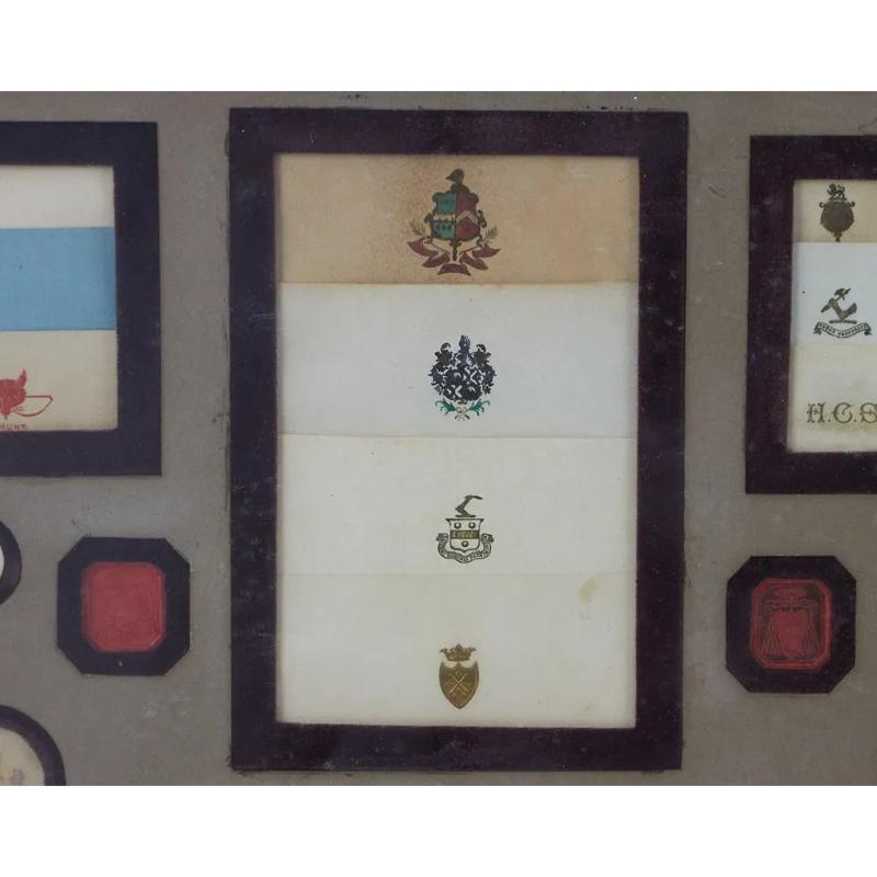 Antique Framed 19th C. Stationery & Engraving Samples Ex- Susie Hilfiger For Sale 5