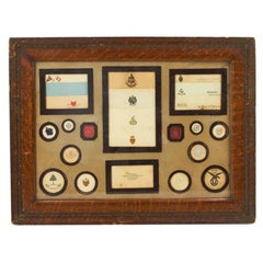 Antique Framed 19th C. Stationery & Engraving Samples Ex- Susie Hilfiger