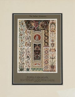 Antique Renaissance, Six Framed Antique Ornament Prints, 20th C.