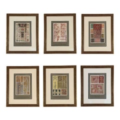 Antique Renaissance, Six Framed Antique Ornament Prints, 20th C.