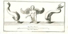Antike Exemplare des Herculaneum Exposed- Original-Radierung  - 18. Jahrhundert