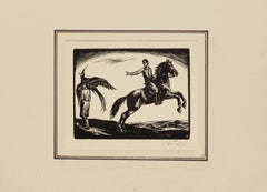 Antiquity - Original Woodcut Print - 1935