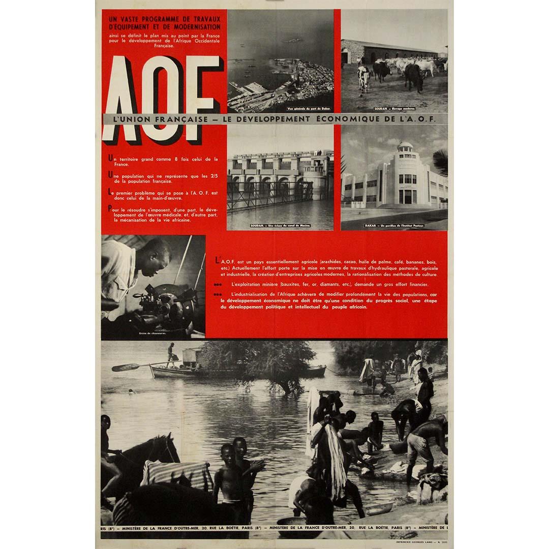 "AOF l'Union Française" poster from circa 1950 - West Africa - Print by Unknown