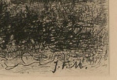 A.P. Martial (1827-1883) after Jean Francois Millet - Etching, The Angelus