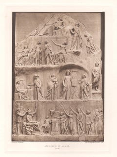 Apoteosis de Homero, fotograbado de escultura clásica romana del Museo Británico