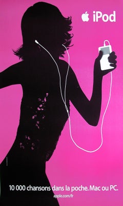 "Apple iPod - pink (French edition)" Music Electronics Original Vintage Poster