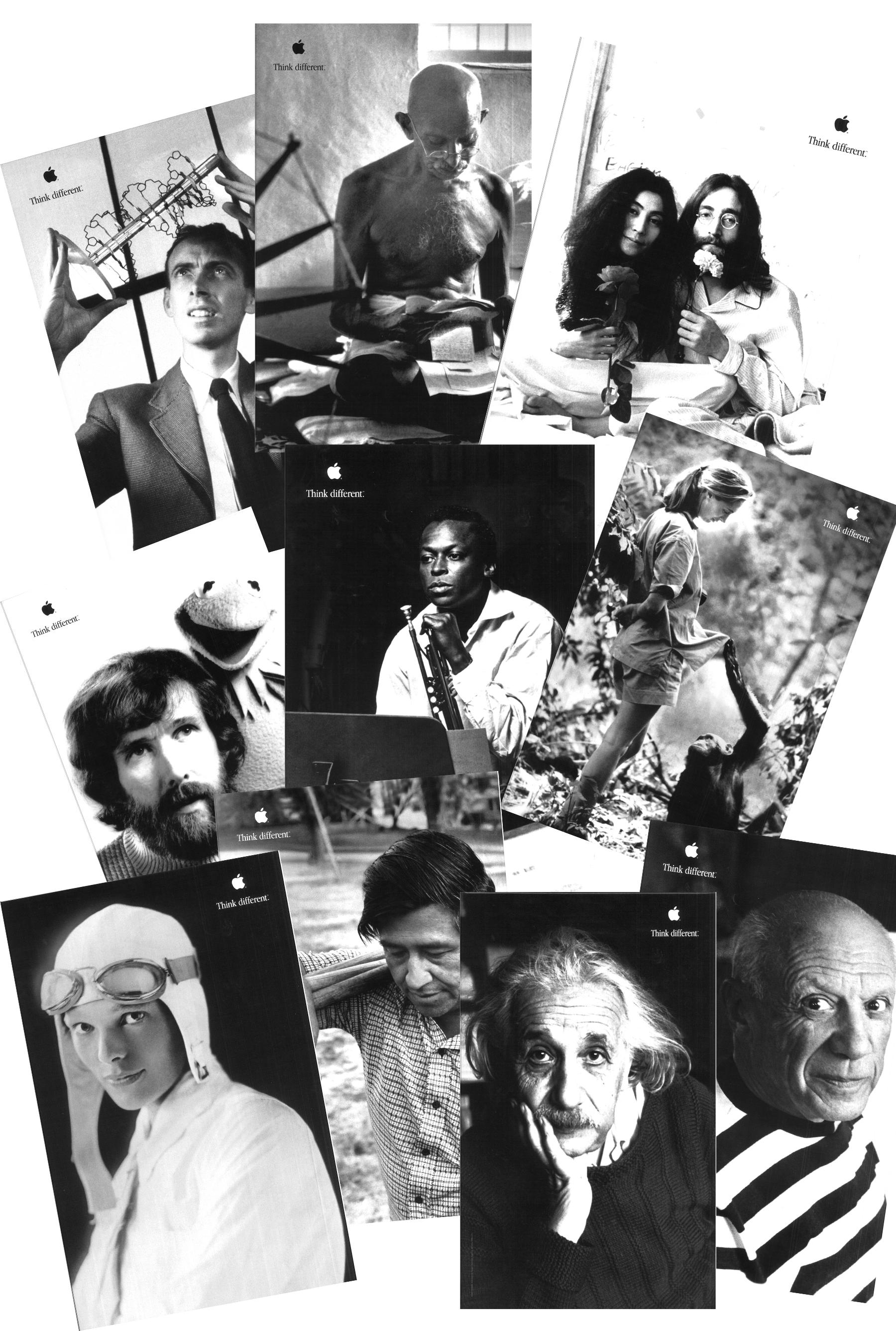 Apple Think Different, série de 10 affiches de la série Educator 2000 - Print de Unknown