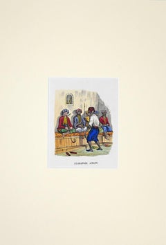 Arab Smokers - Original Lithograph - 1849