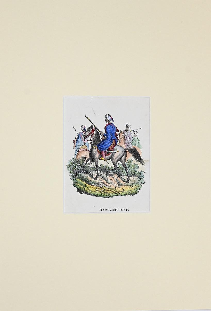 Arab Soldiers (Giandarmi Mori) - Lithograph - 1849  - Print by Unknown