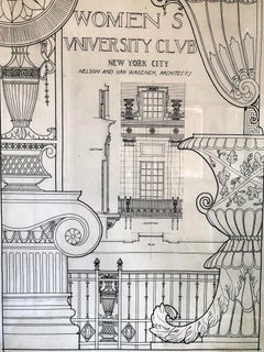 Architectural Drawing, Women’s University Club New York City