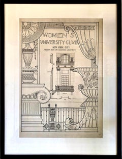 Architectural Drawing, Women’s University Club New York City