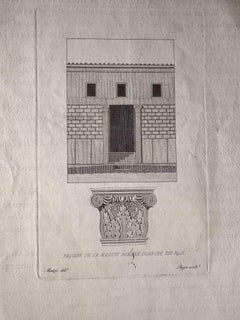 Architectural, Maison Donne, gravure, années 1850