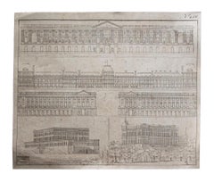 Architecture - Original Etching on Paper - 19th Century