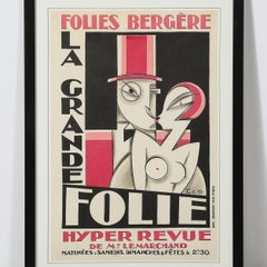Art Deco Folies Bergere La Grande Folie Lithograph Poster
