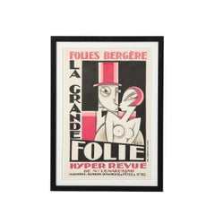 Art Deco Folies Bergere La Grande Folie Lithographie-Poster, Poster