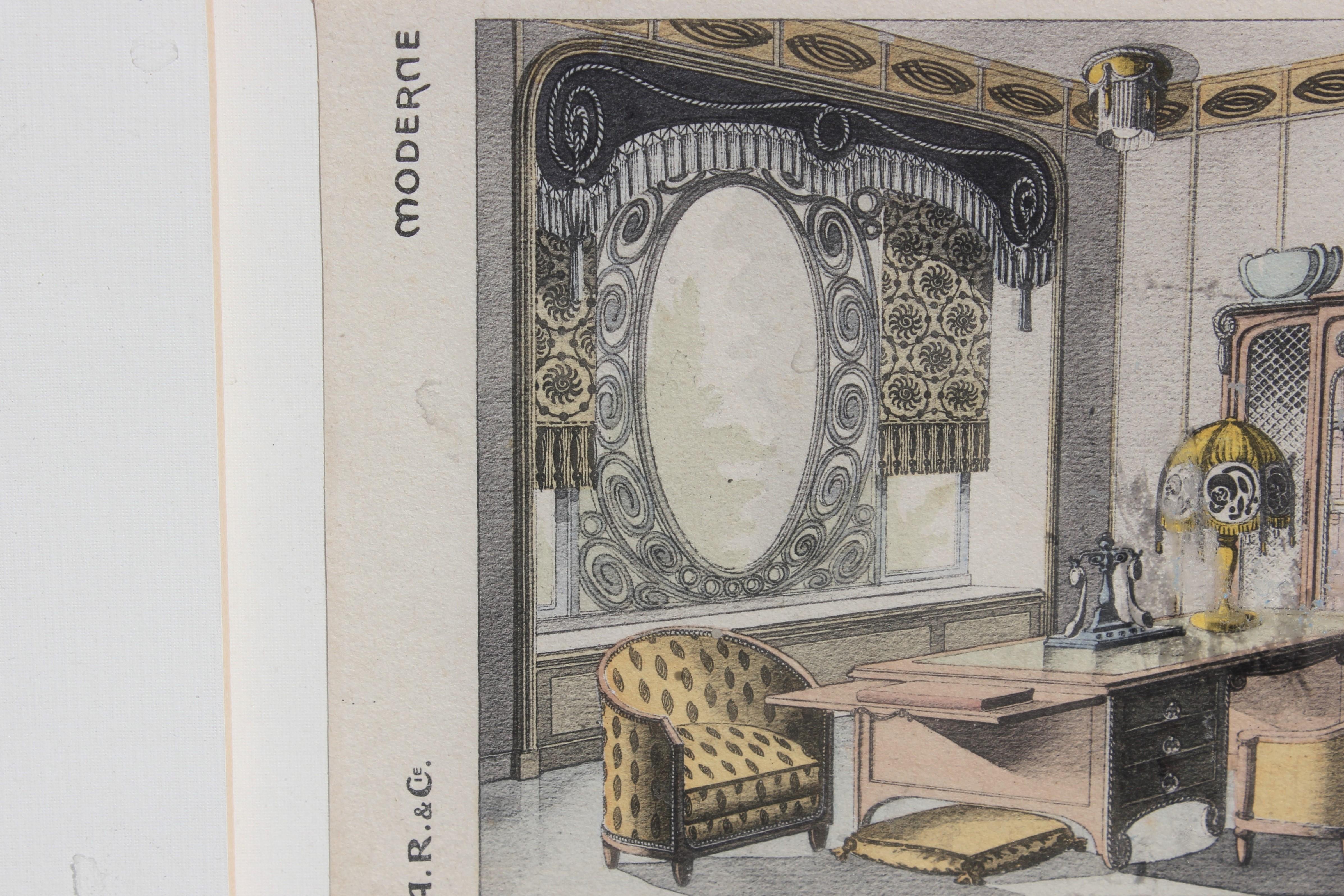 Art Deco Interior A. R. & Cie Katalogdruck eines Tellers. 17  (Art déco), Print, von Unknown