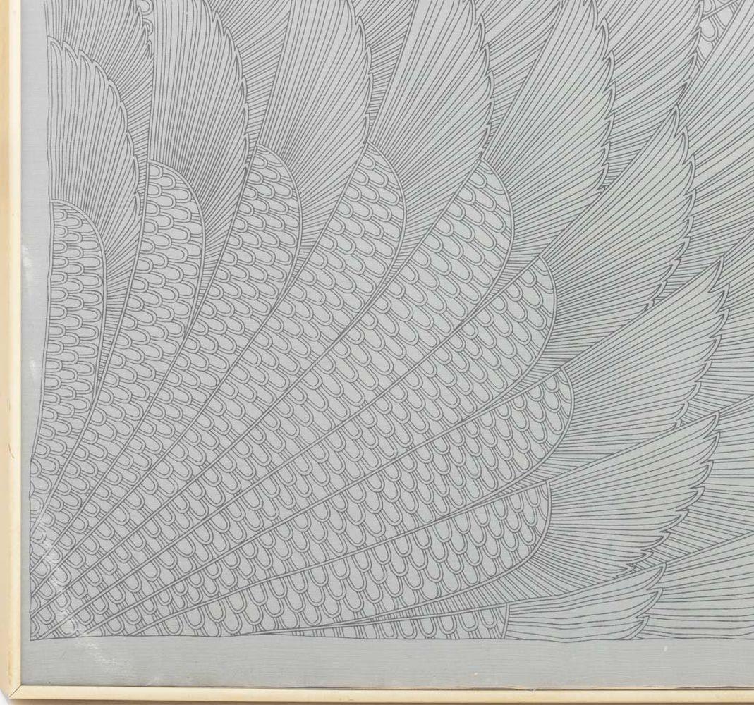 Art Deco Manner Wings Composition - Gray Animal Print by Unknown